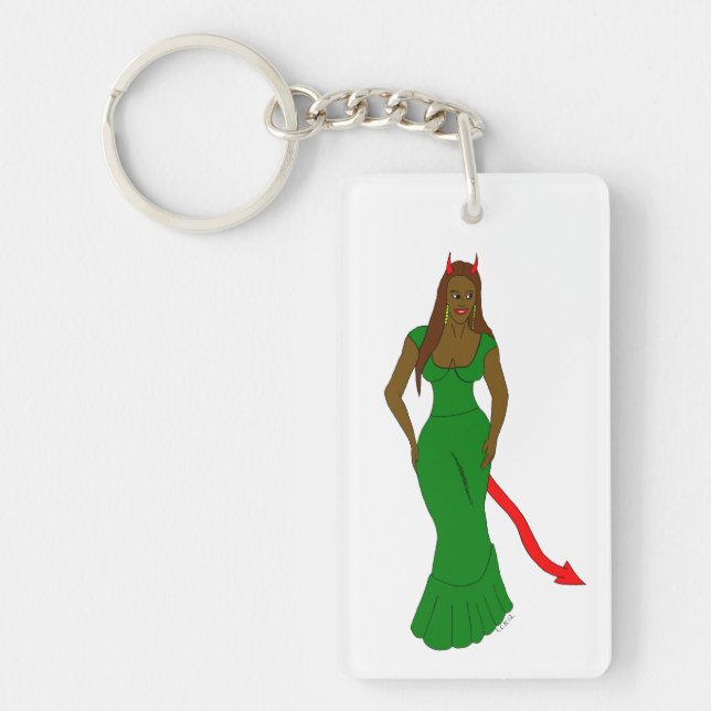 devil girl  keychain (Front)