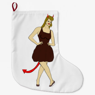 devil girl large christmas stocking