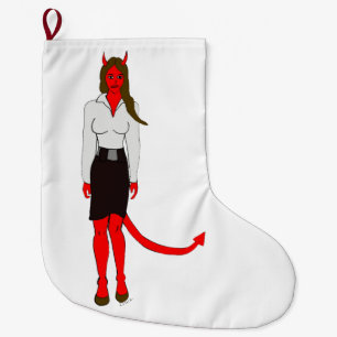 devil girl large christmas stocking