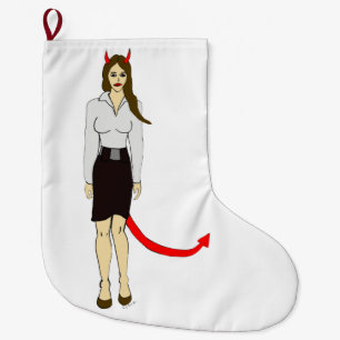 devil girl large christmas stocking