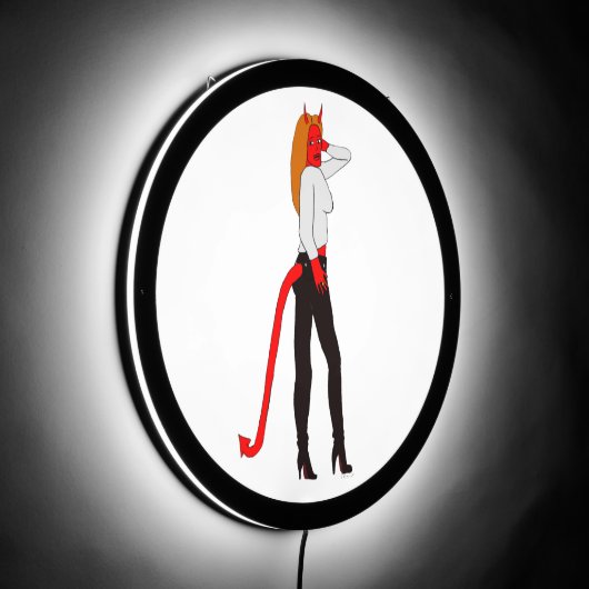 devil girl LED sign (Angle)