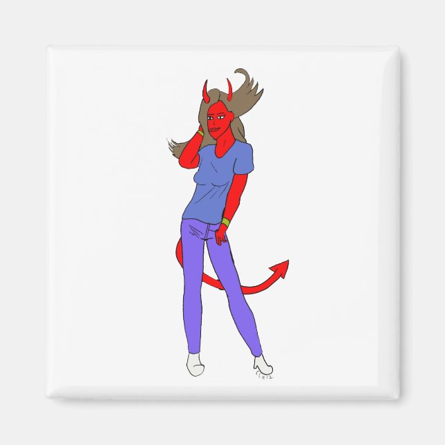 devil girl    magnet (Front)