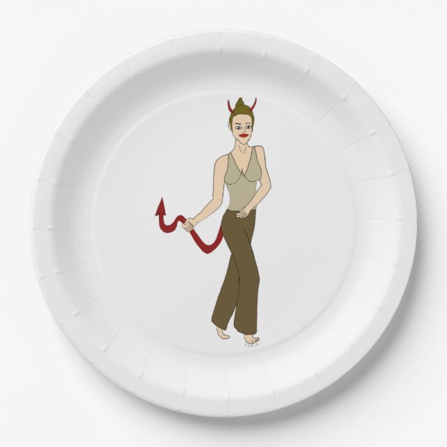 devil girl      paper plates (Front)