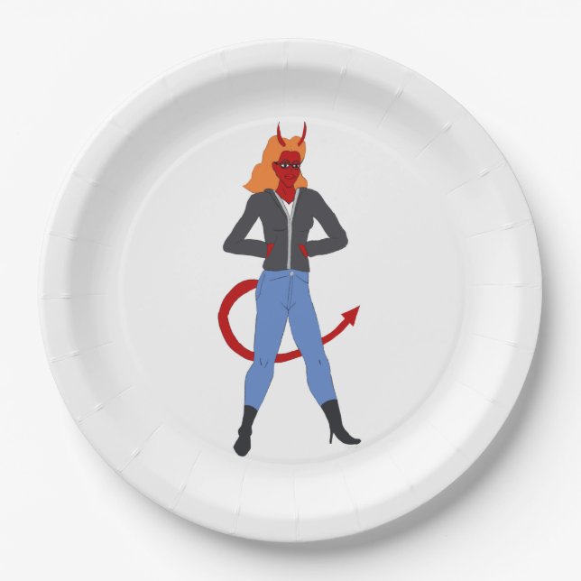devil girl       paper plates (Front)