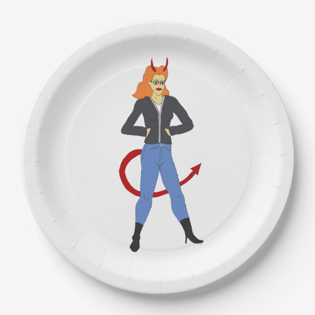 devil girl       paper plates (Front)