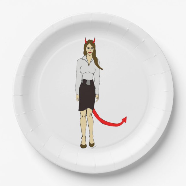 devil girl      paper plates (Front)