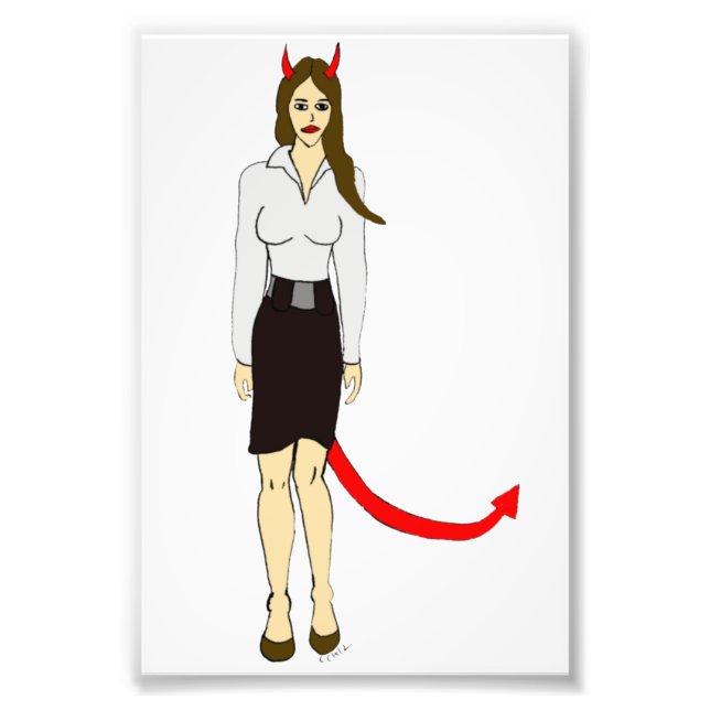 devil girl     photo print (Front)