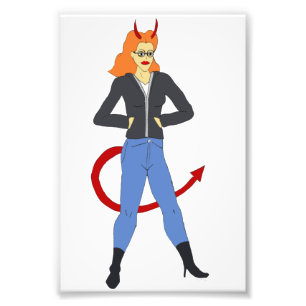 devil girl   photo print