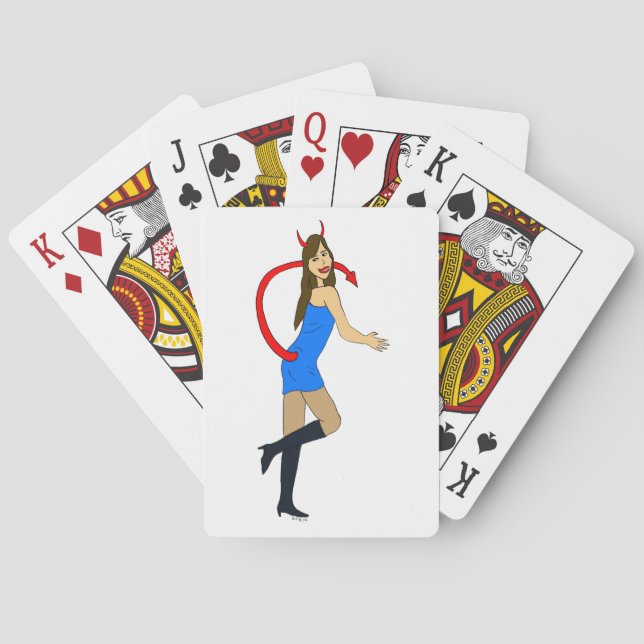 devil girl     poker cards (Back)