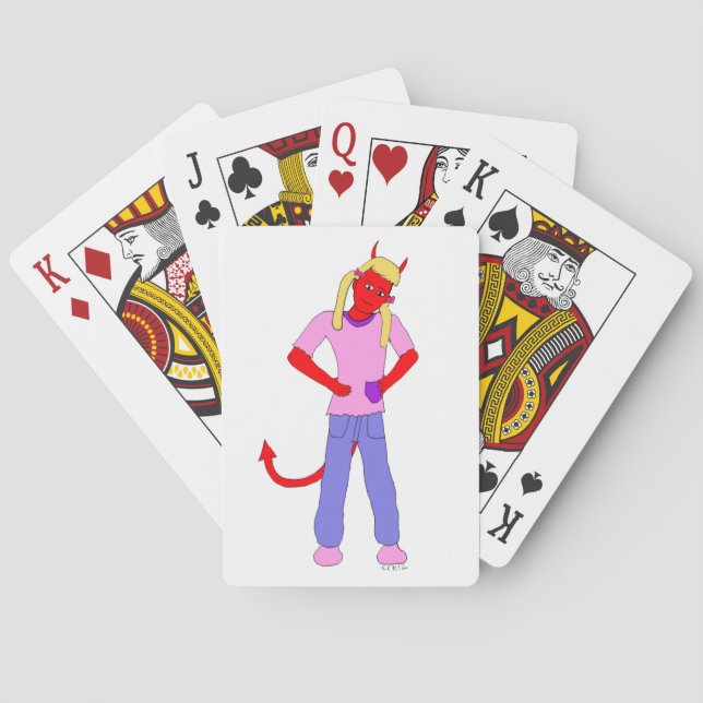 devil girl    poker cards (Back)