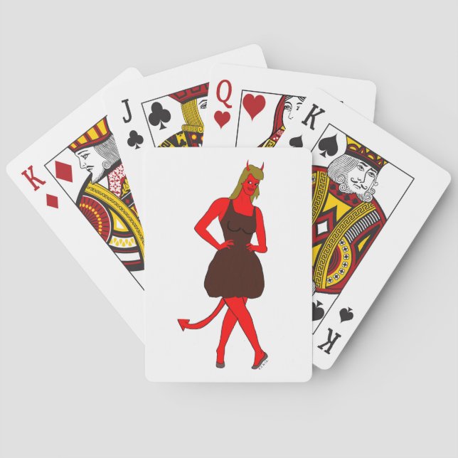 devil girl     poker cards (Back)