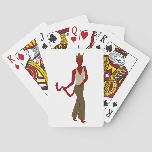 devil girl     poker cards (Back)