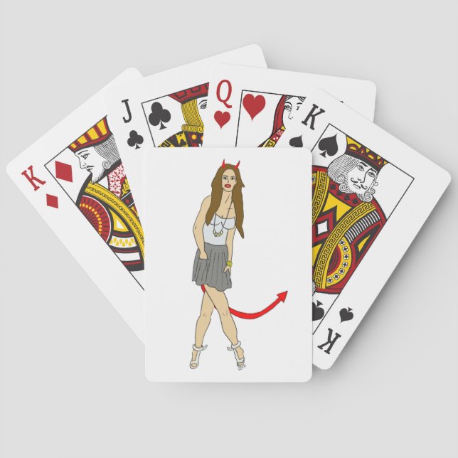 devil girl poker cards (Back)