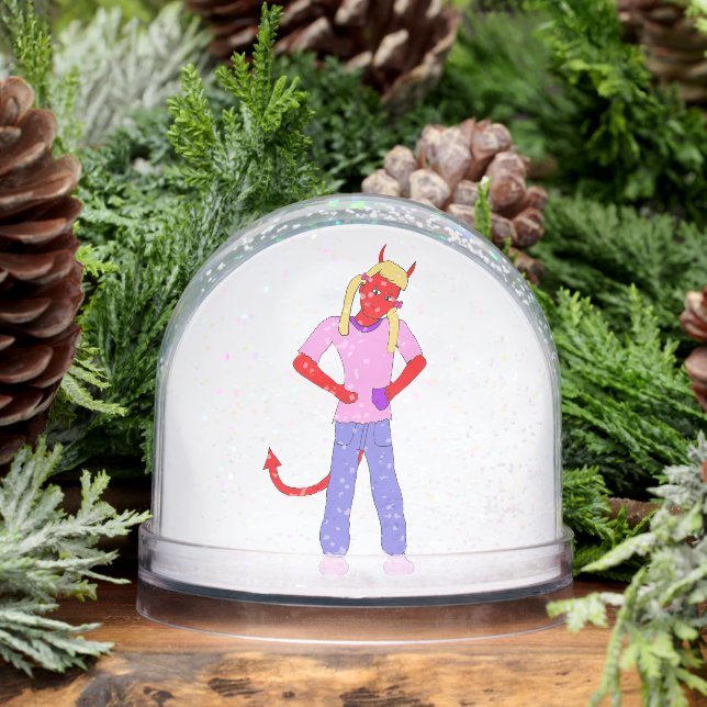 devil girl  snow globe (Winter)