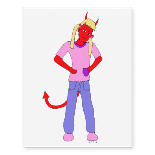 devil girl temporary tattoos