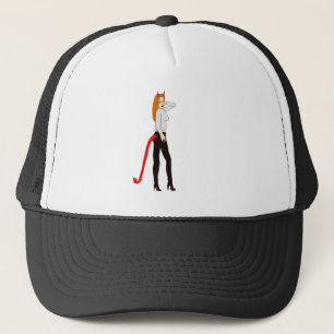 devil girl trucker hat