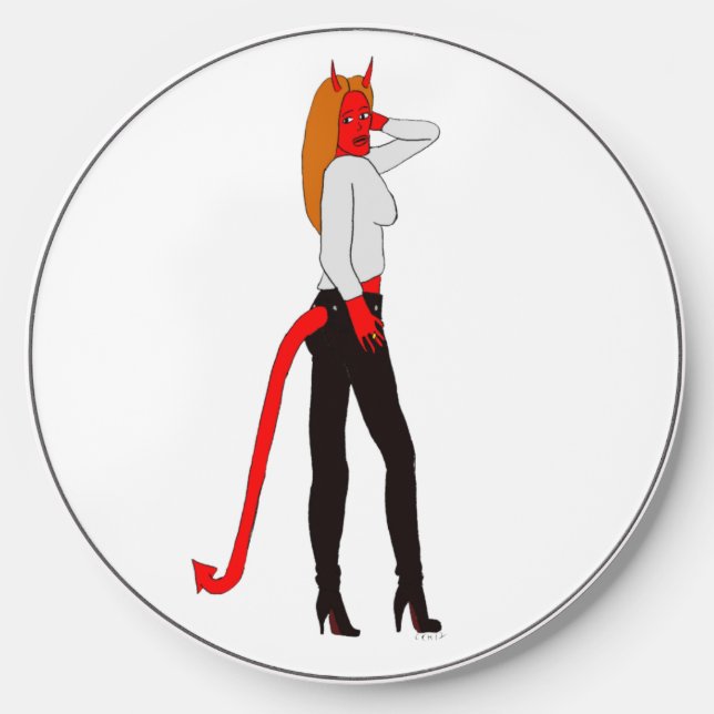 devil girl     wireless charger  (Front)