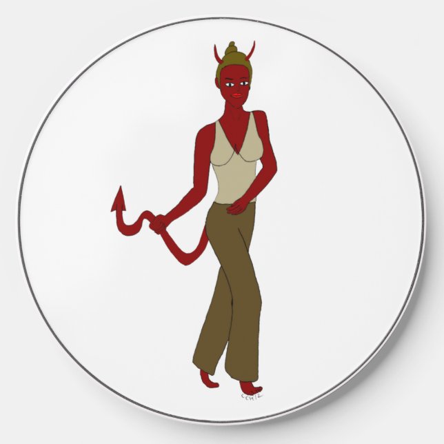 devil girl      wireless charger  (Front)
