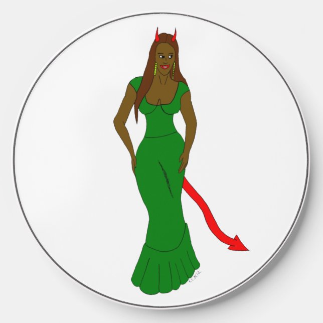 devil girl    wireless charger  (Front)