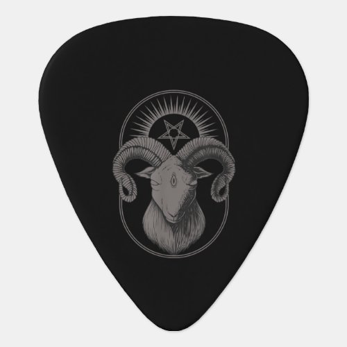 Devil Goat Pentagram Baphomet Satan Occult Satan Guitar Pick