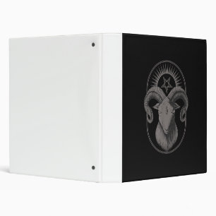 Devil Goat Pentagram Baphomet Satan Occult Satanic 3 Ring Binder