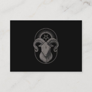 Devil Goat Pentagram Baphomet Satan Occult Satanic Business Card