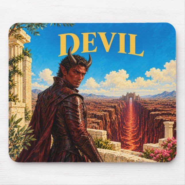 Devil, Gothic Fantasy Monster Mouse Pad (Front)