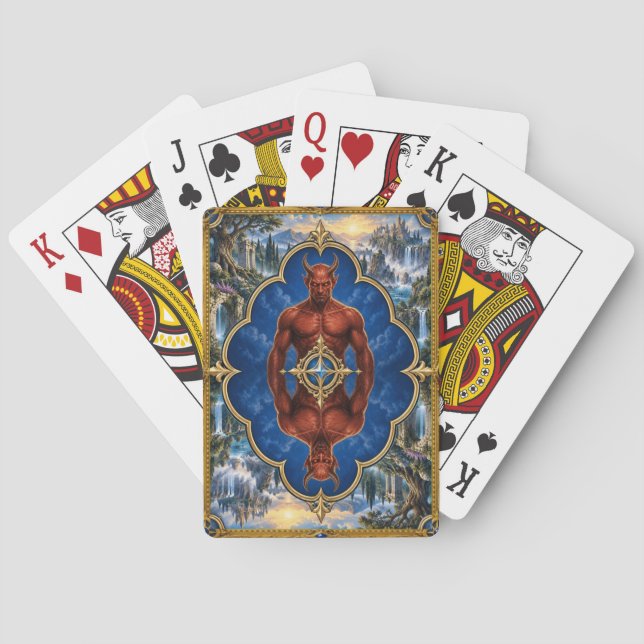 Devil, Gothic Fantasy Monster Poker Cards (Back)