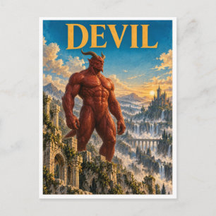 Devil, Gothic Fantasy Monster Postcard
