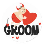 Devil Groom T-shirts and Gifts Classic Round Sticker