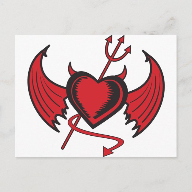 Devil Heart Postcard (Front)