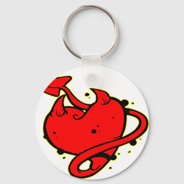Devil Heart Tattoo Keychain (Front)
