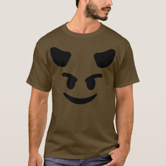 devil horn costume Emoticon Smiling Devil Purple G T-Shirt
