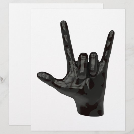 devil horns hand (Front/Back)