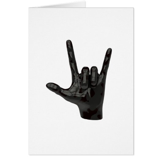 devil horns hand cards (Front)
