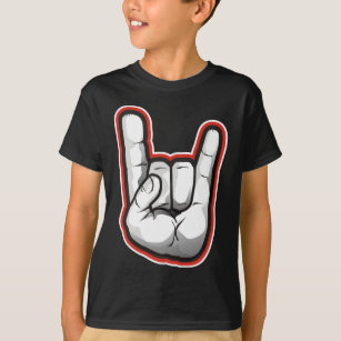 devil horns t shirt