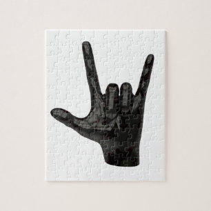 devil horns hand jigsaw puzzle