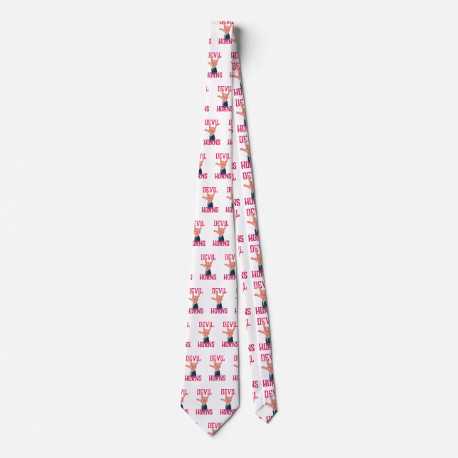 Devil Horns Neck Tie (Front)