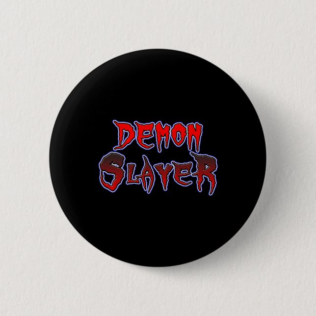 Devil Horror Halloween  Button (Front)