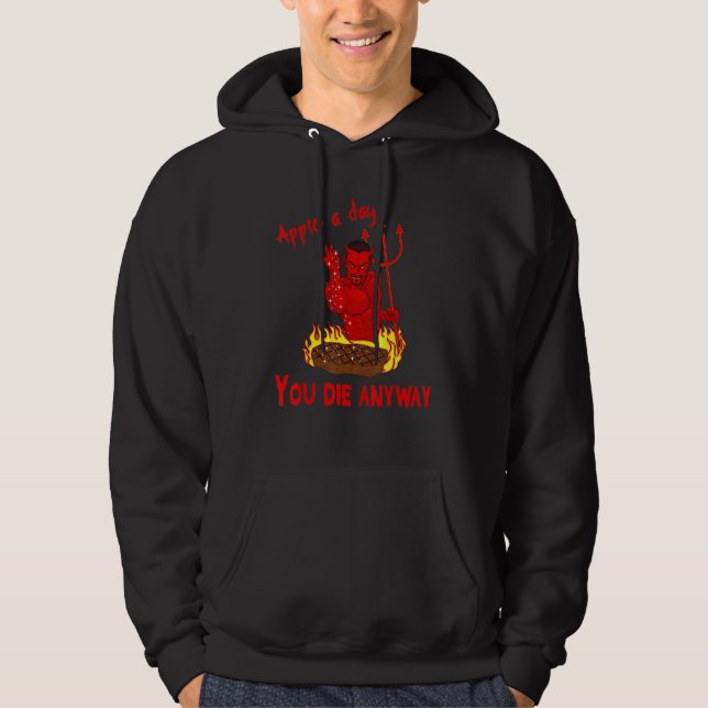 Devil Horror Halloween Motif Hoodie (Front)