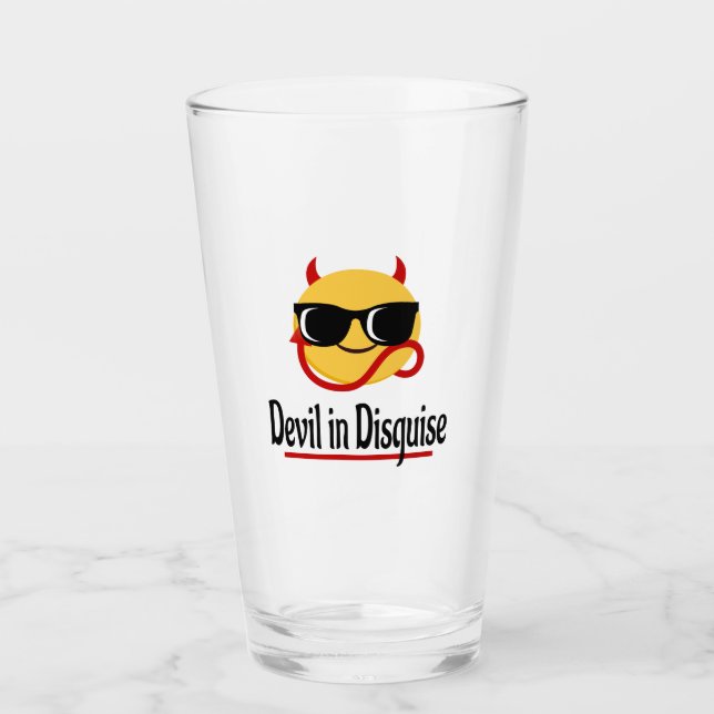 devil in disguise Emoji Hot Trendy Funny Glass (Front)