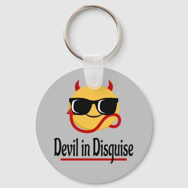 devil in disguise Emoji Hot Trendy Funny Keychain (Front)