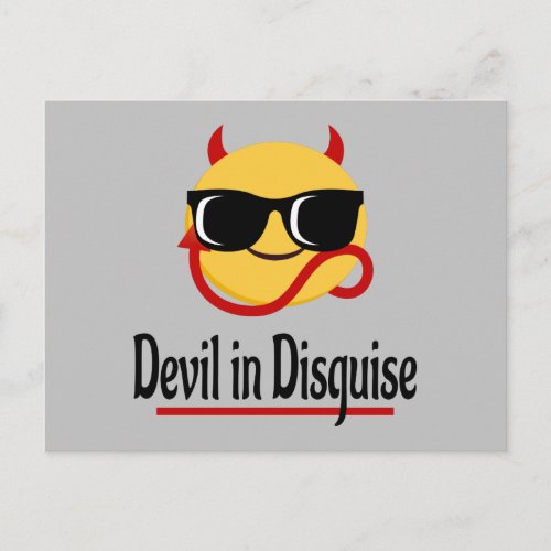 devil in disguise Emoji Hot Trendy Funny Postcard