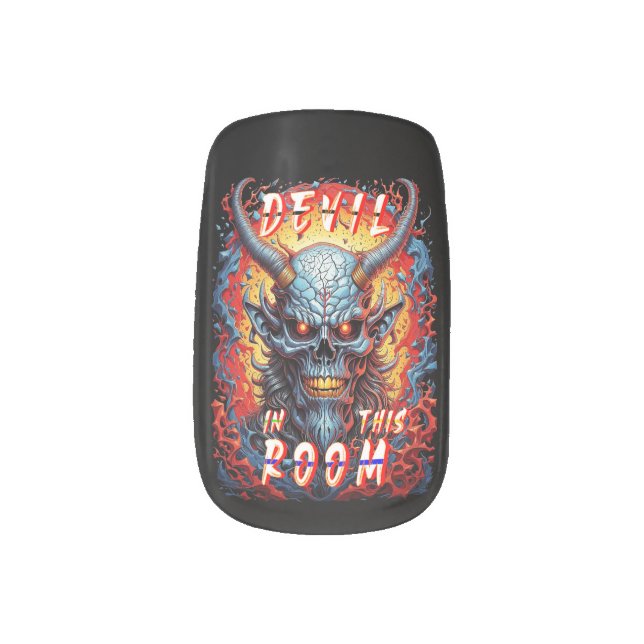 Devil In This Room Minx Nail Art (Left Thumb)