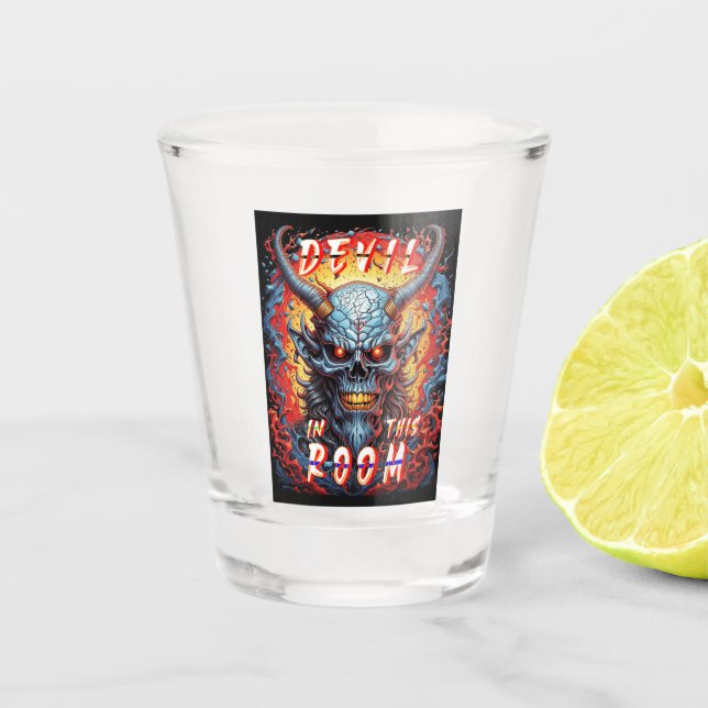 Devil In This Room Shot Glass (Front)