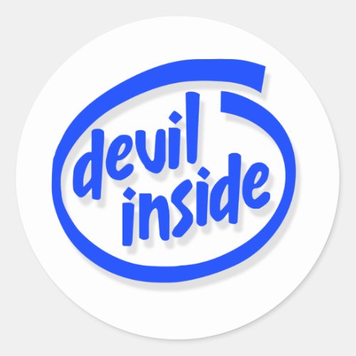 Devil Inside Classic Round Sticker