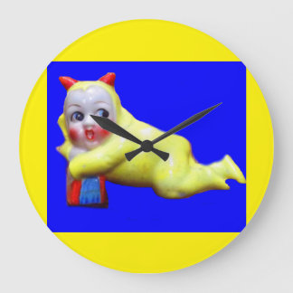 devil-ish little imp large clock
