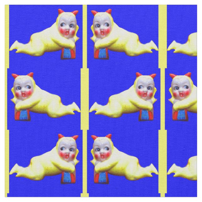 devil-ish little imp print fabric (Close Up)