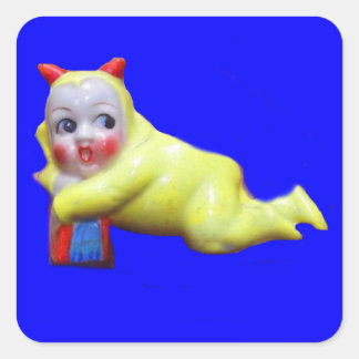 devil-ish little imp square sticker