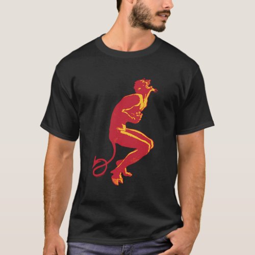 Devil Laughing In Red And Yellow ed T_Shirt